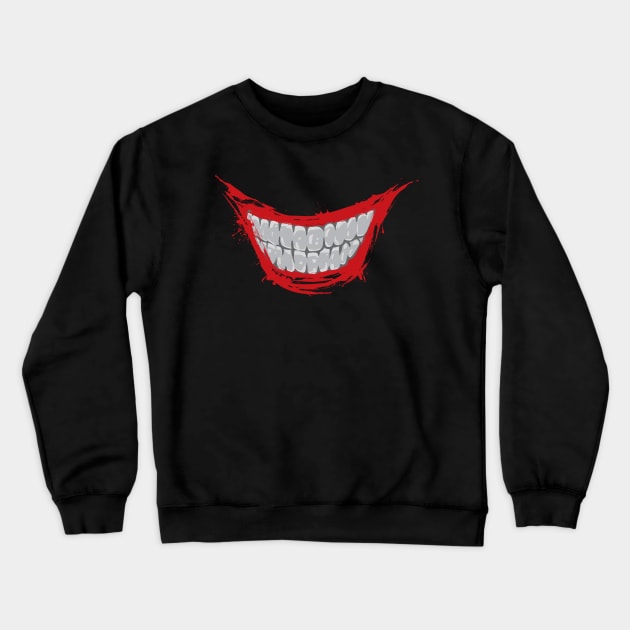 Evil Smile Crewneck Sweatshirt by Huemanitee